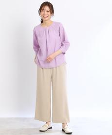 【マシンウォッシュ可能/UVカット/接触冷感】リラクシーワイドパンツ 【マシンウォッシュ可能/UVカット/接触冷感】リラクシーワイドパンツ