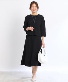 【WEB限定カラーあり／洗える／セットアップ可能】レース調ジャガードスカート
