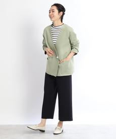 【洗える】ニットジャケット 【洗える】ニットジャケット