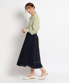 【S-LL】デニムアソートサイドプリーツスカート