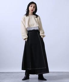 【LADIES】ステッチデザインスカート