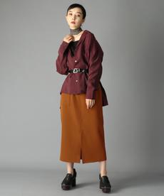 【LADIES】カラーステッチナロースカート