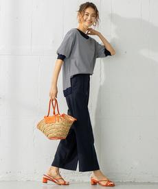 【Oggi8月号掲載】T/Rライトストレート ワイドパンツ 【Oggi8月号掲載】T/Rライトストレート ワイドパンツ