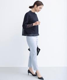 【WEB限定】サテンストレッチ クロップドパンツ 【WEB限定】サテンストレッチ クロップドパンツ
