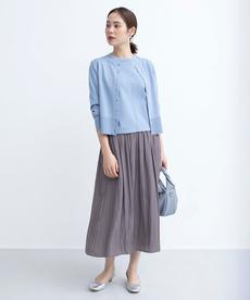 【8色展開・アンサンブル対応】MINA 6分袖ニットプルオーバー