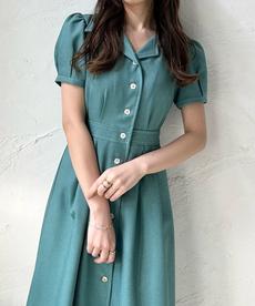 半袖開襟シャツワンピース