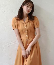 半袖開襟シャツワンピース