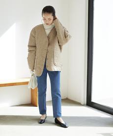 スリムテーパードデニムパンツ