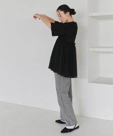 ハーフスリーブニットプルオーバー