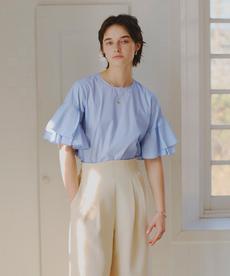 【2024夏先行販売】★
ランダムフリルデザインスリーブブラウス【メール便可／100】