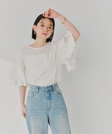 【2024夏先行販売】★
ランダムフリルデザインスリーブブラウス【メール便可／100】