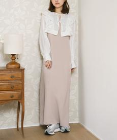 【前坂美結さんS/Sコラボ】【IGTV】
フリルブラウス/ニットワンピースセット