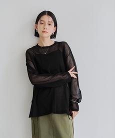 サイドスリットシアーニットプルオーバー【メール便可／90】