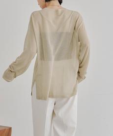 サイドスリットシアーニットプルオーバー【メール便可／90】