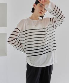 サイドスリットシアーニットプルオーバー【メール便可／90】