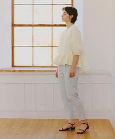 【2024夏先行販売】★
ふくれジャガードペプラムデザイントップス